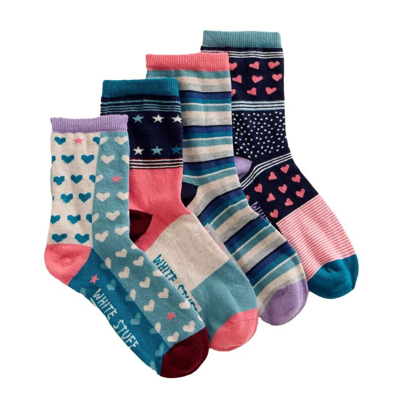 White Stuff Hotch Potch Ankle Socks - 4 Pack image number 0